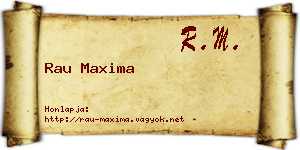Rau Maxima névjegykártya